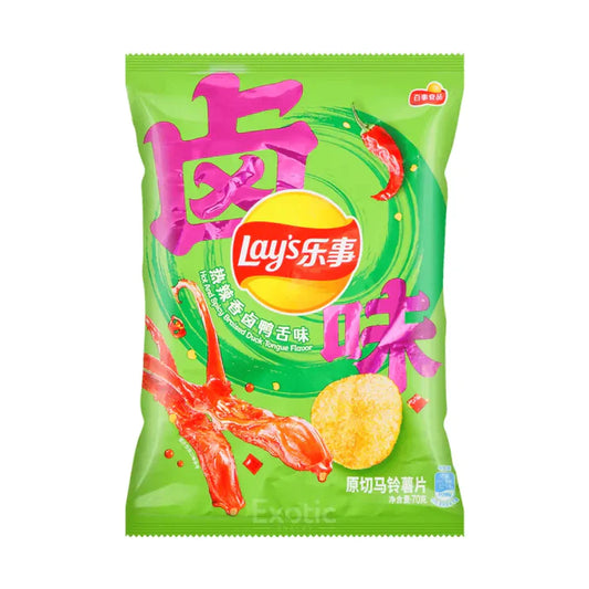 Lays Hot & Spicy Braised Duck Tounge 22x70g (MSRP $6)