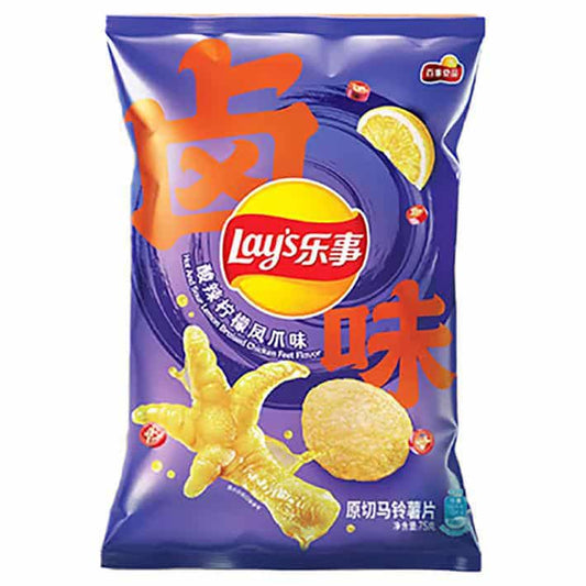 Lays Hot & Sour Lemon Braised Chicken Feet 22x70g (MSRP $8)